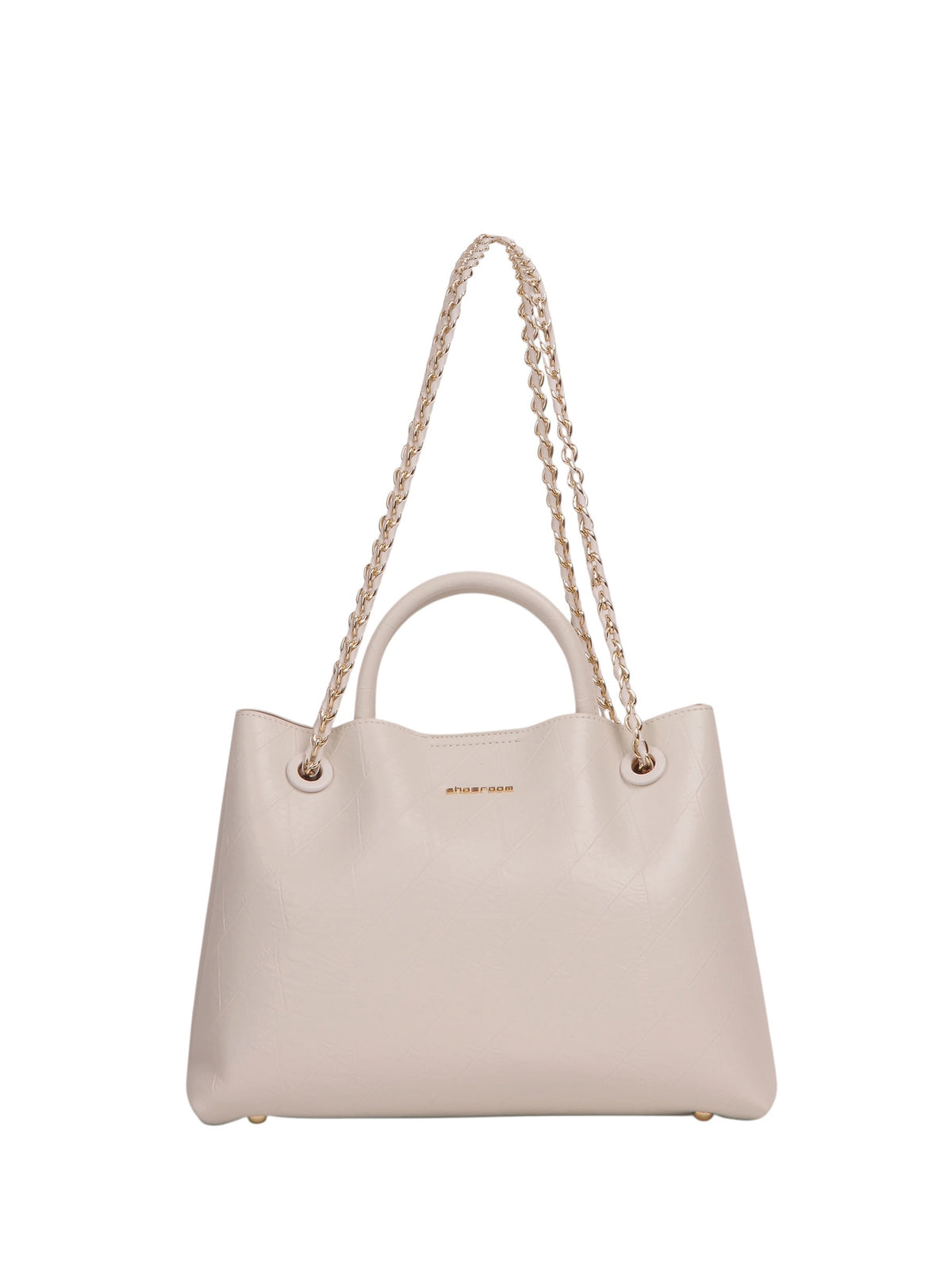 Quilted Tote Bag - Beige