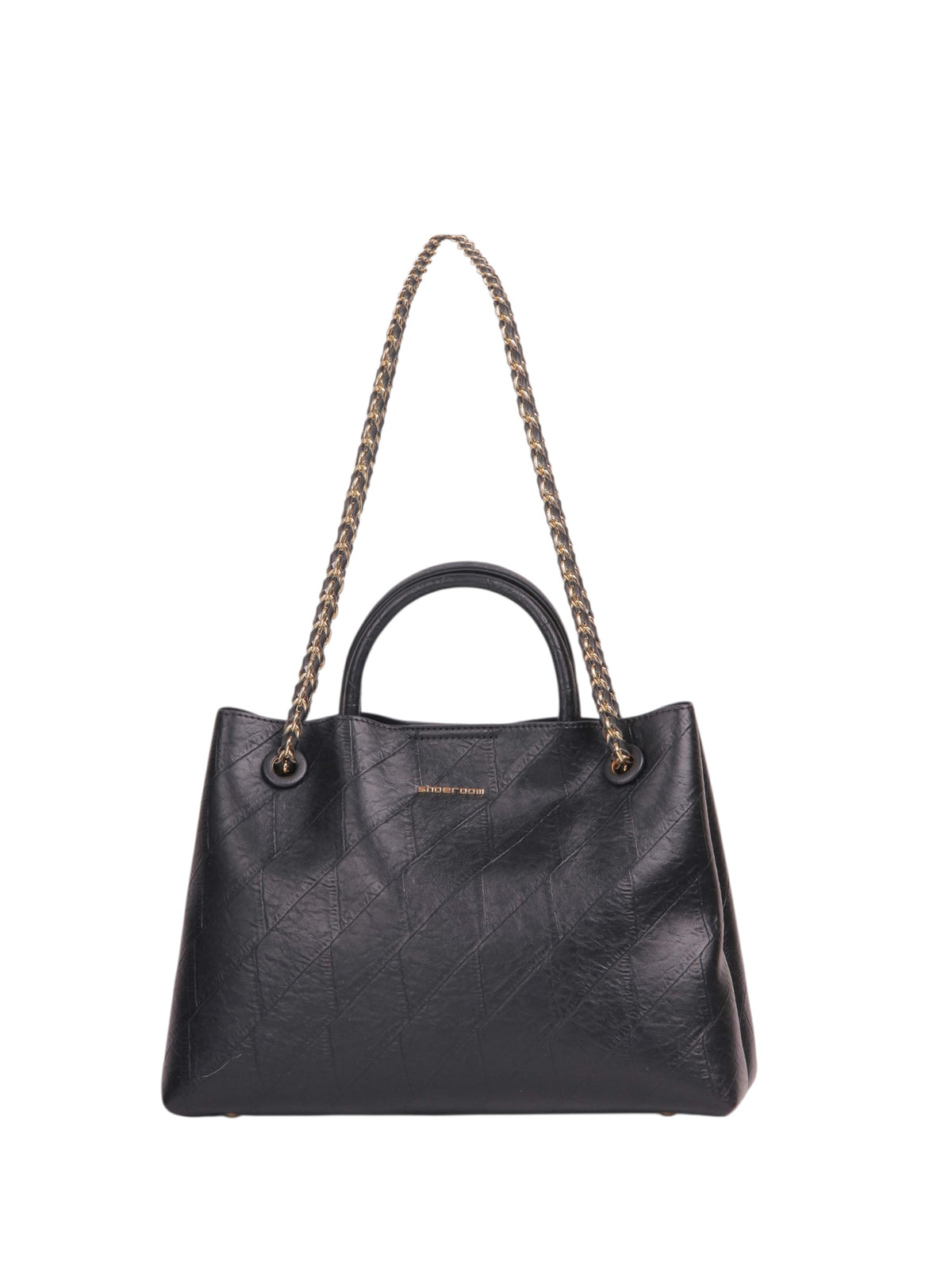 Quilted Tote Bag - Black