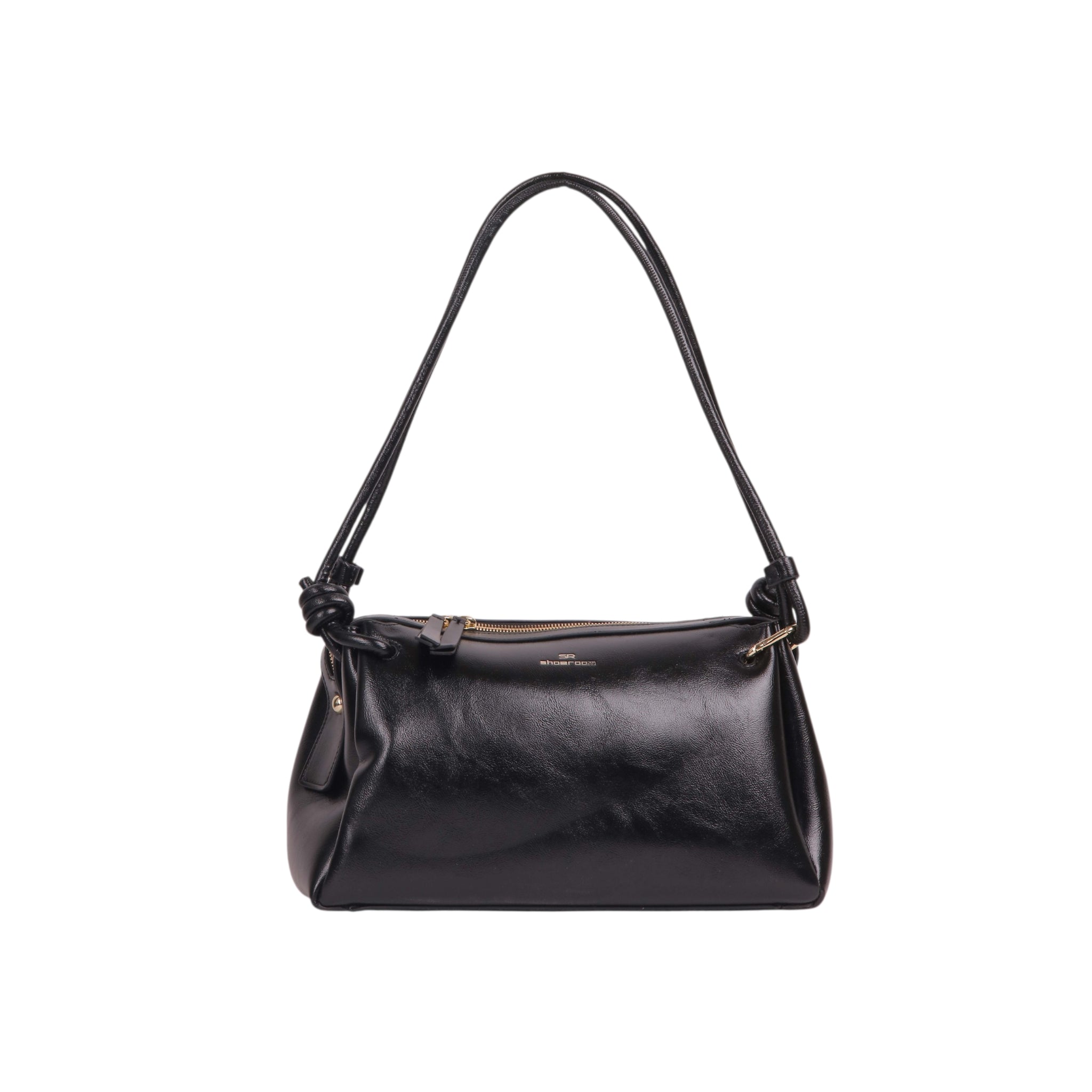 Knotted Strap Shoulder Bag - Black