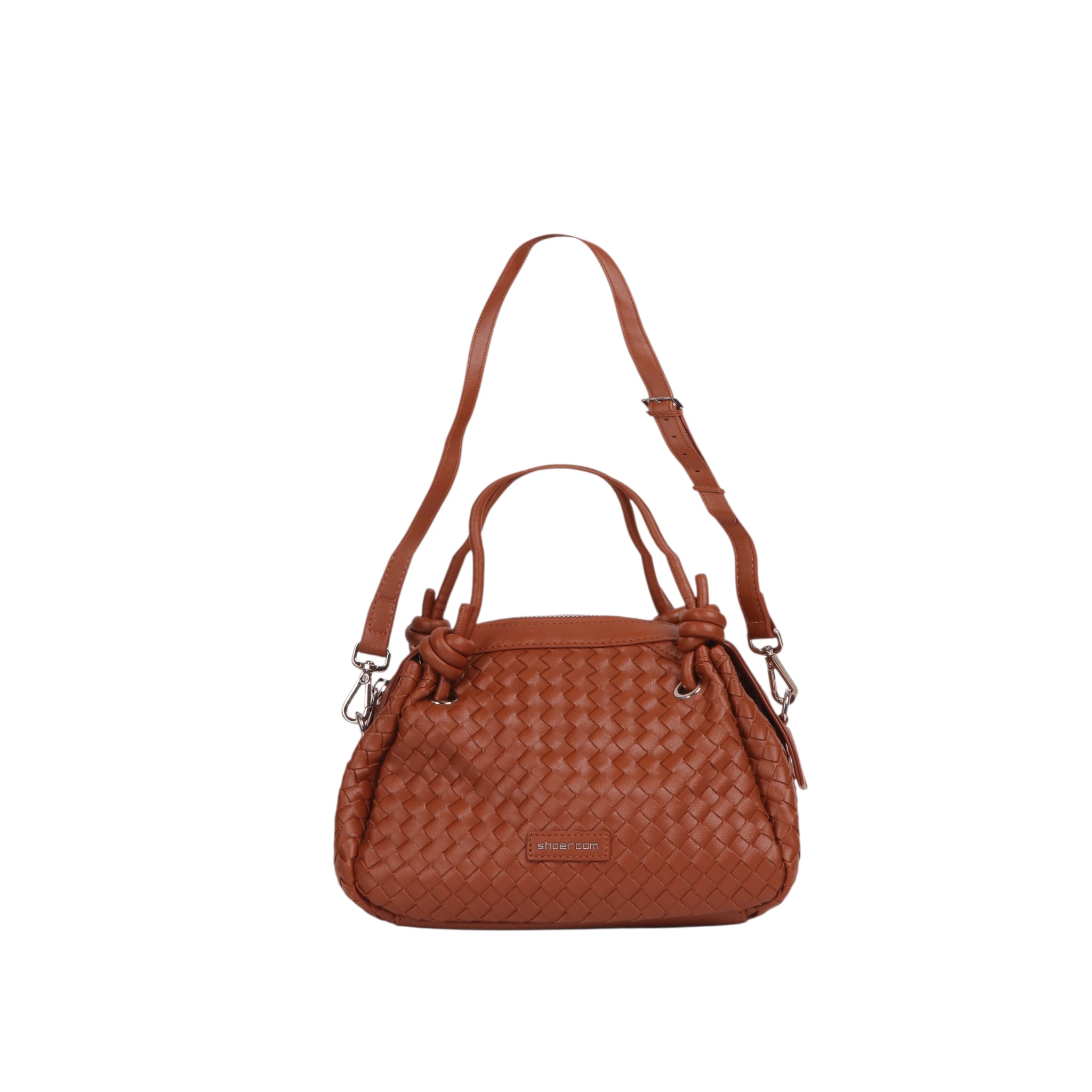 Woven Satchel Bag - Camel