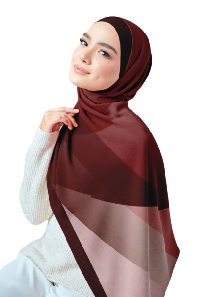 Gradient Chiffon Crepe Scarf