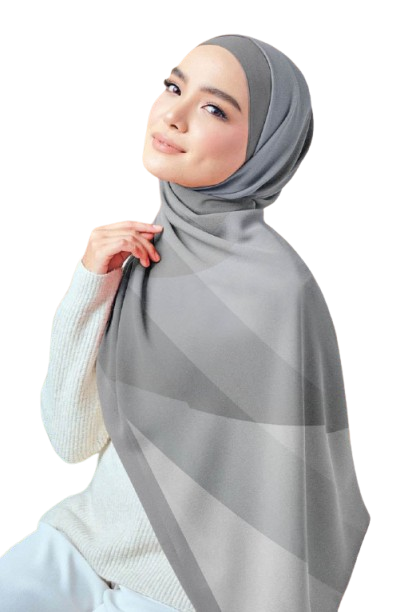 Gradient Chiffon Crepe Scarf