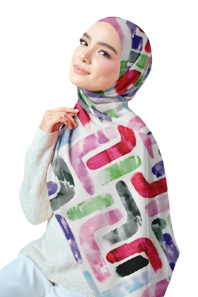 Printed Chiffon Crepe Scarf