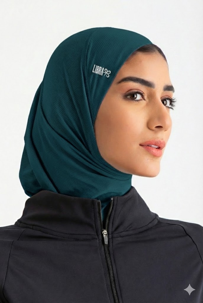 Solid Lightweight Sports Hijab – Teal