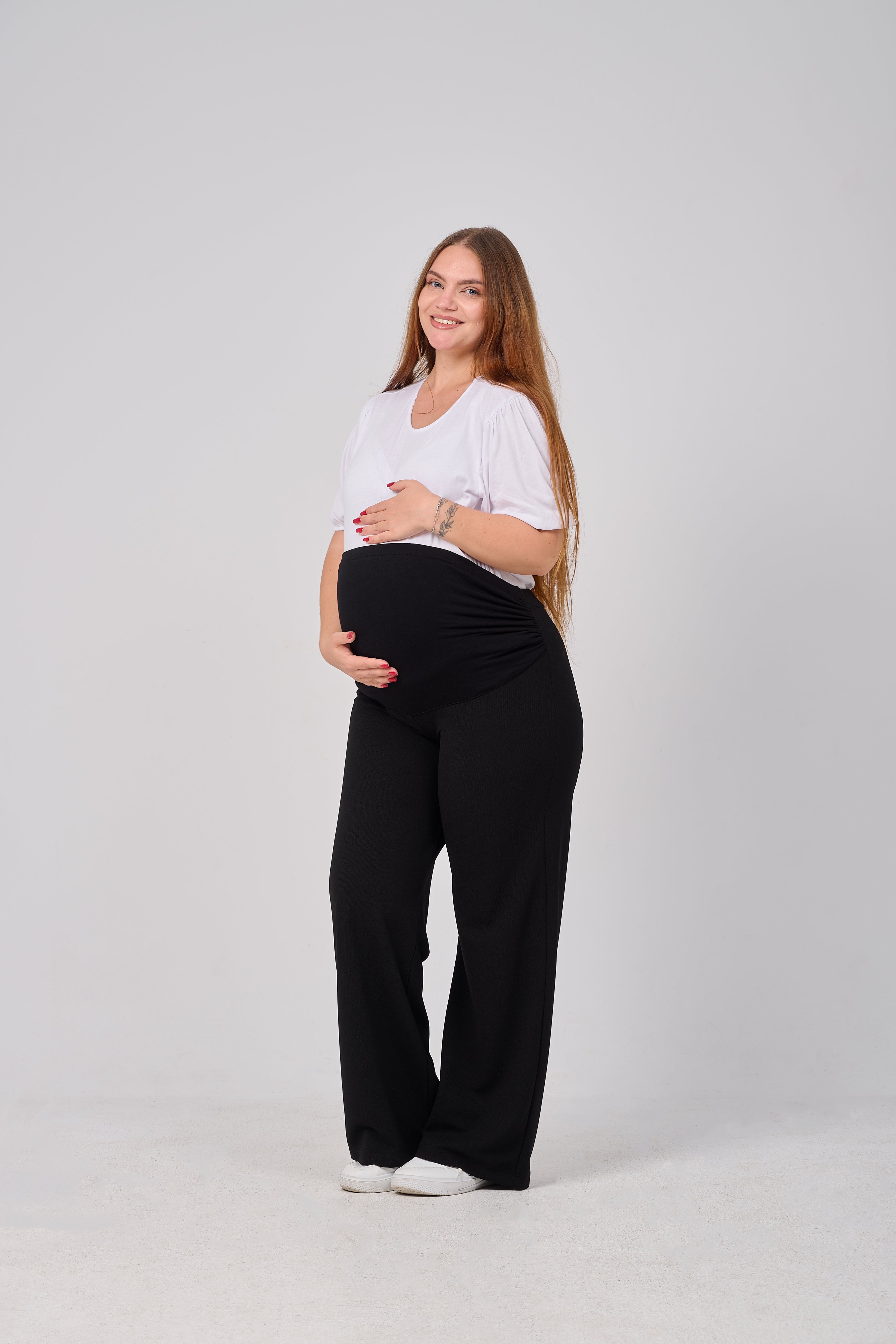 Formal Wide Leg Maternity Pants - Black