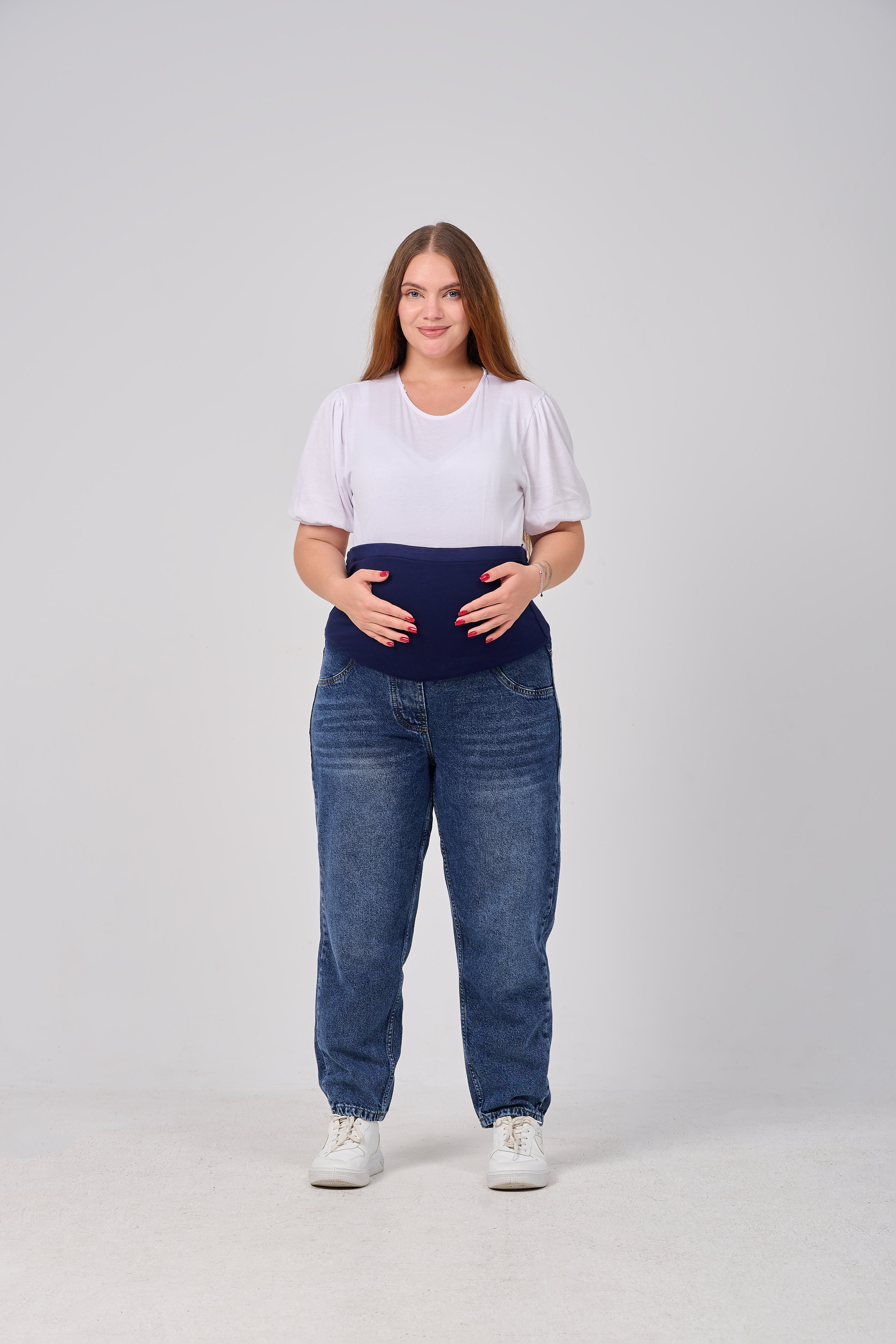 Wide Leg Maternity Jeans - Dark Blue