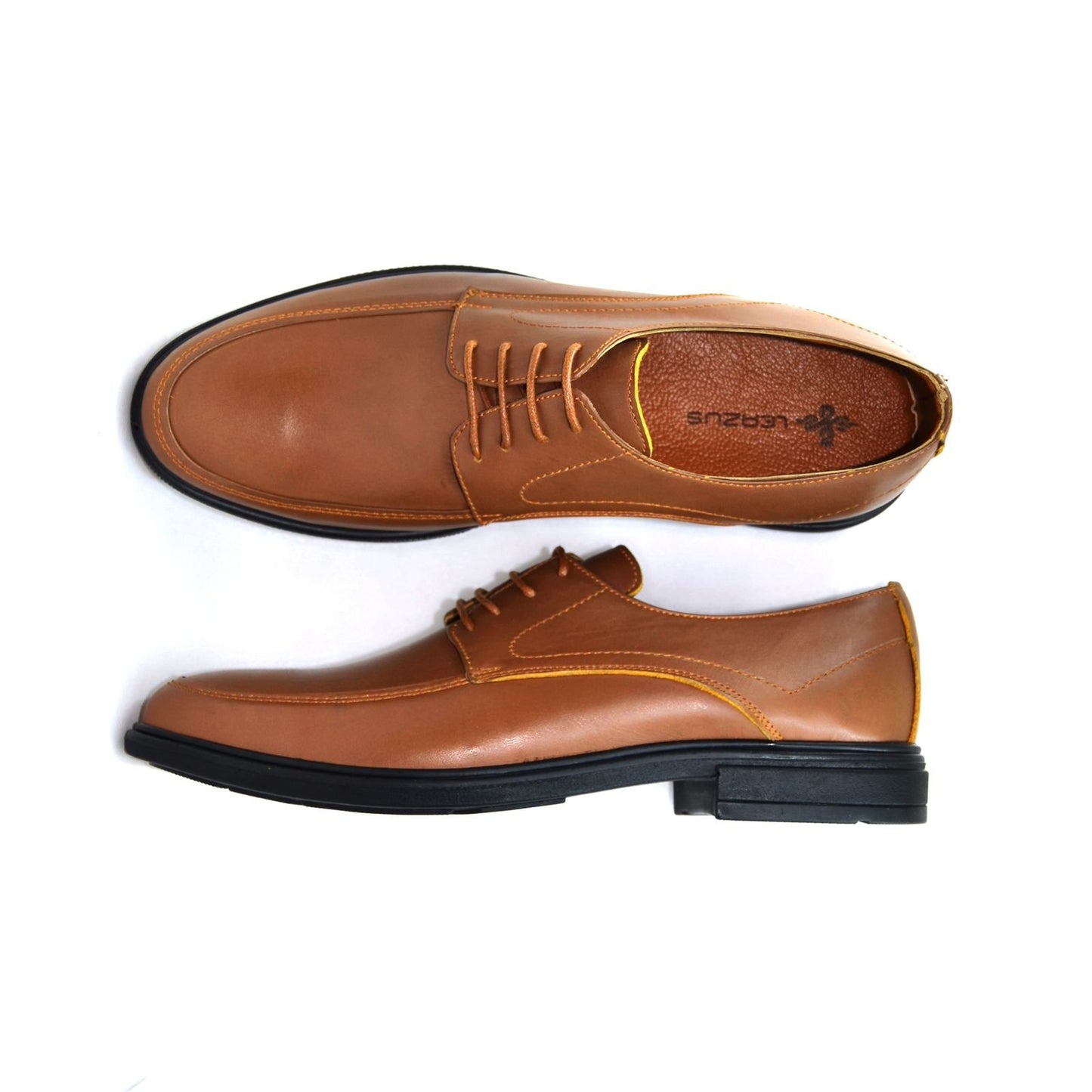 Leather Formal Lace-Up Shoes - Tan
