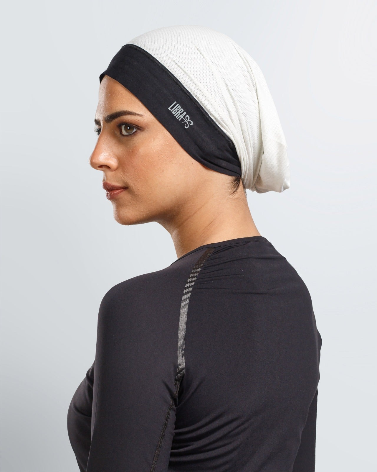 Lycra Neck free bandana - White