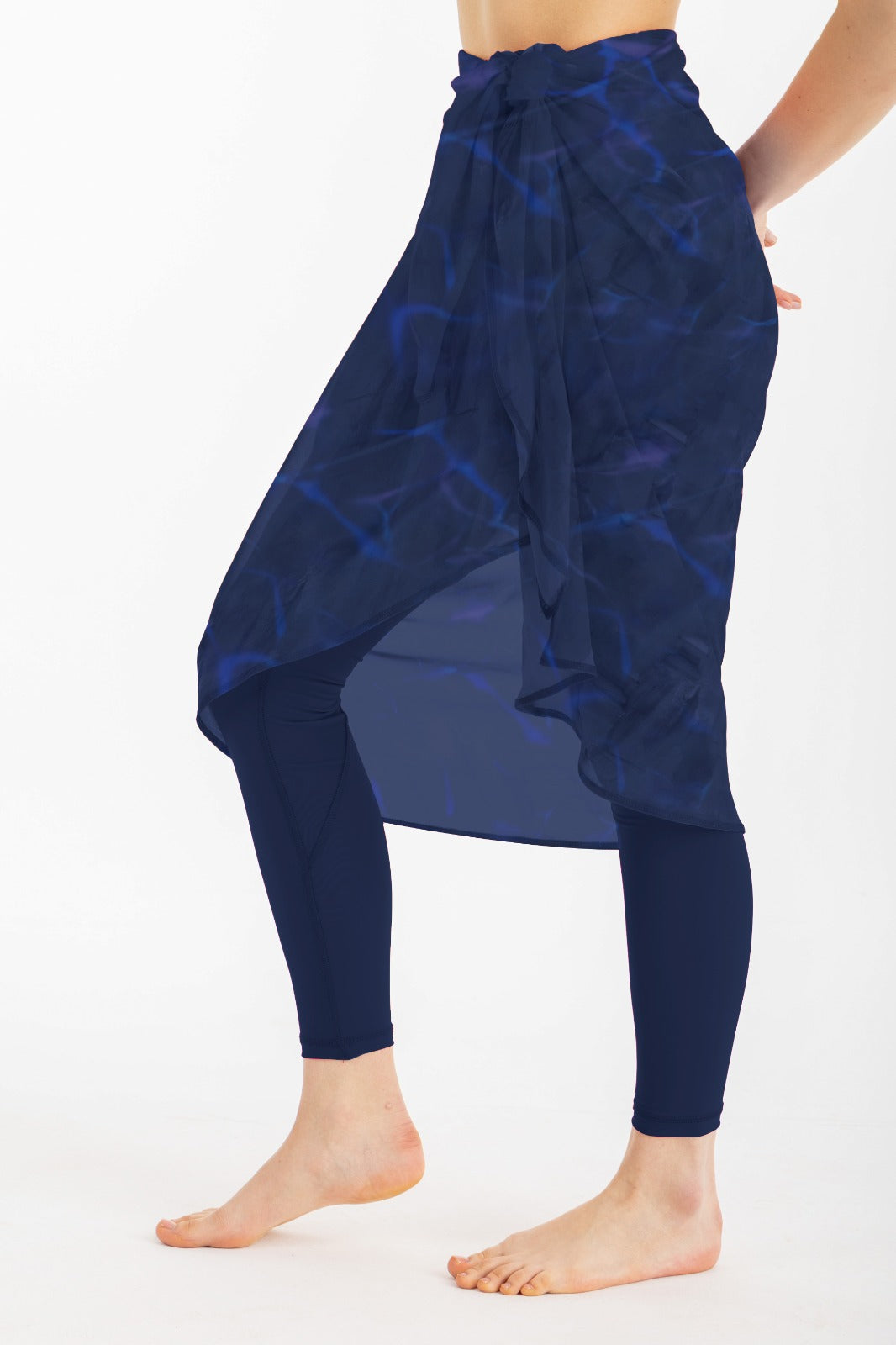 Chiffon Wrap Cover Up - Navy
