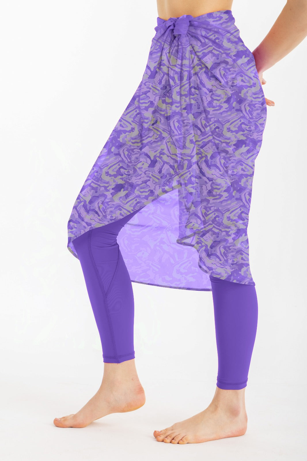 Chiffon Wrap Cover Up - Purple