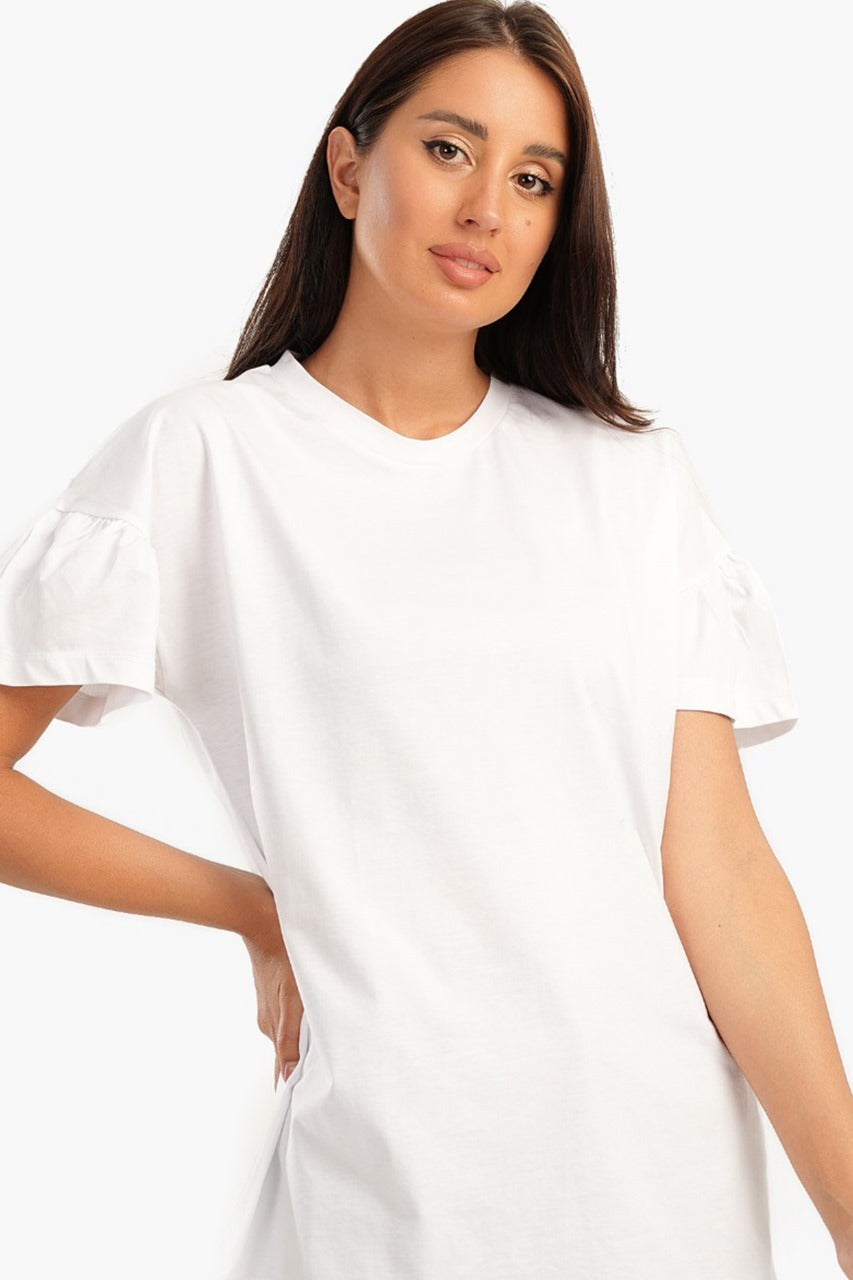 Pajama Top with Ruffled Sleeves
