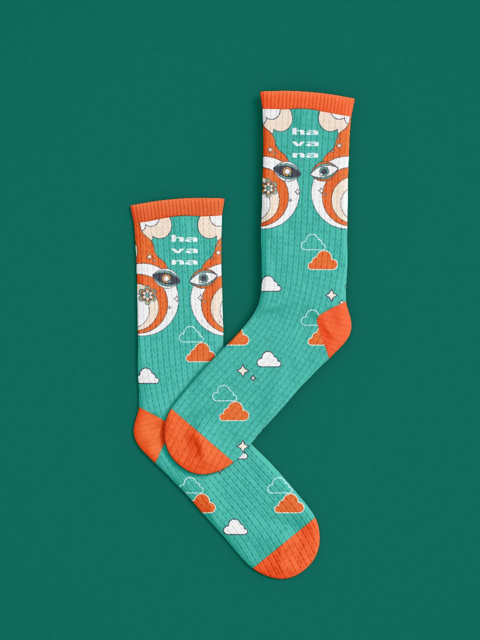 Cotton Graphic Crew Socks – Multicolor