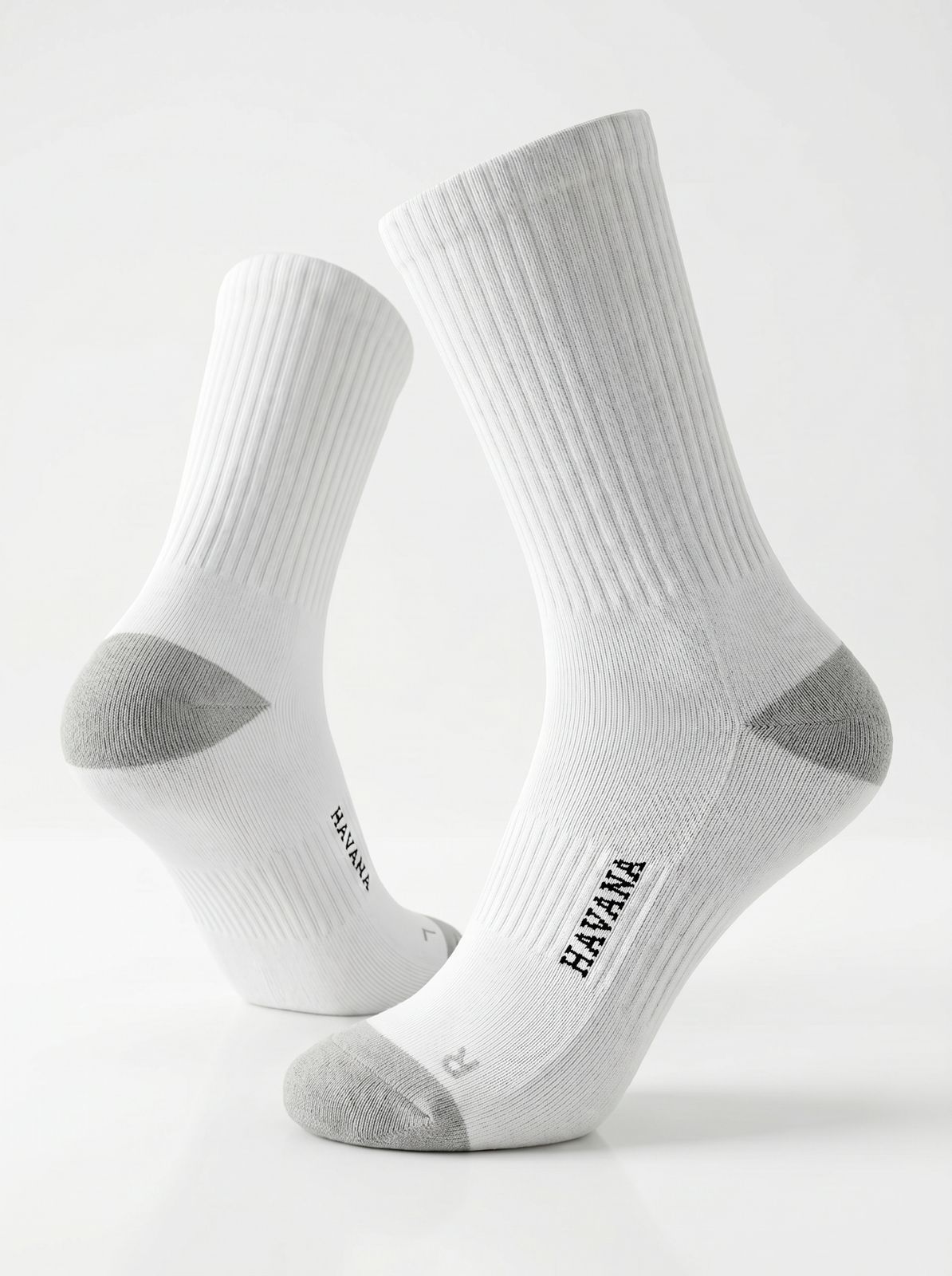 Mid-Calf Socks With Cushioned Heel & Toe