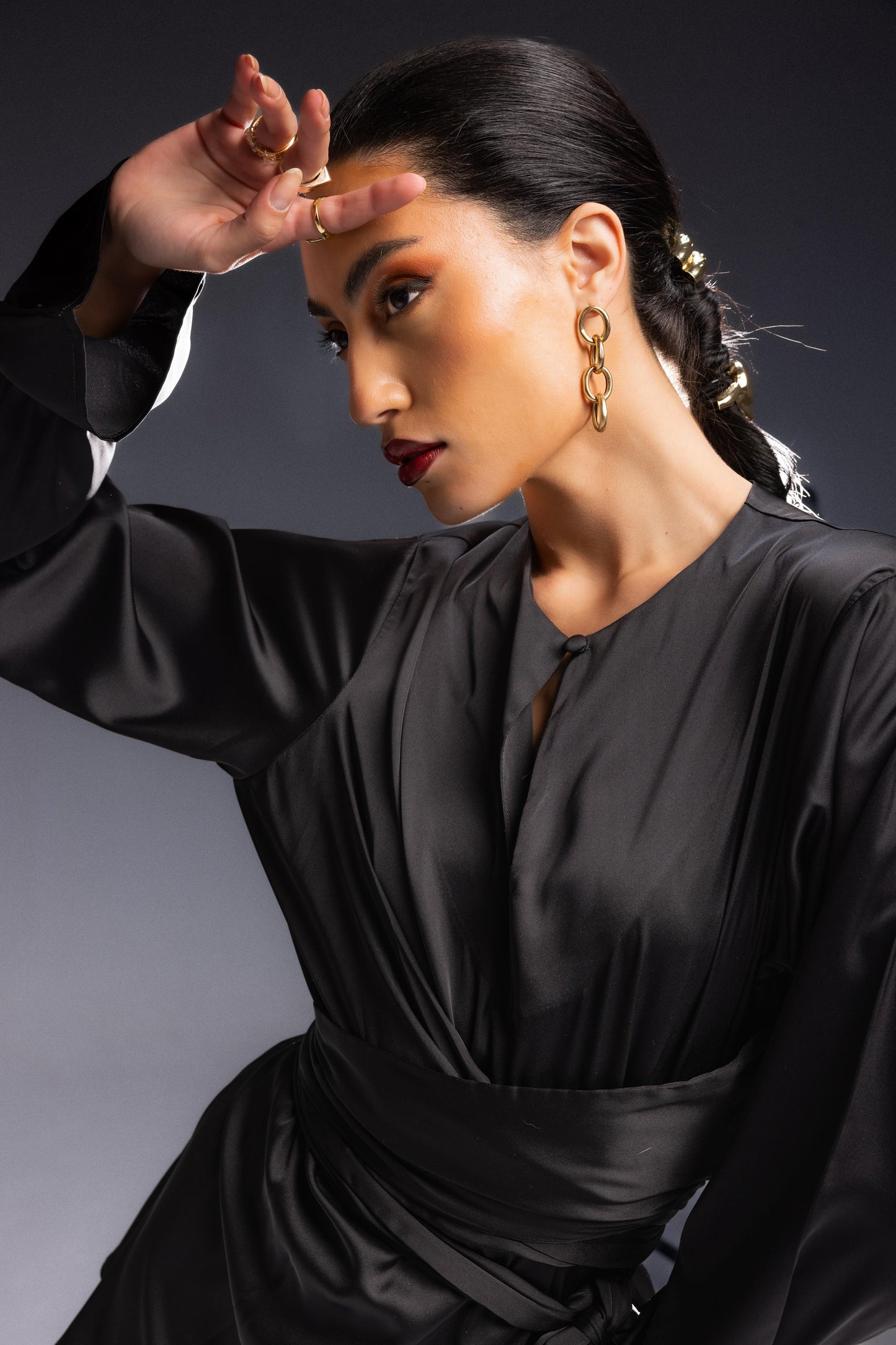 Satin Mystic Wave Set - Black