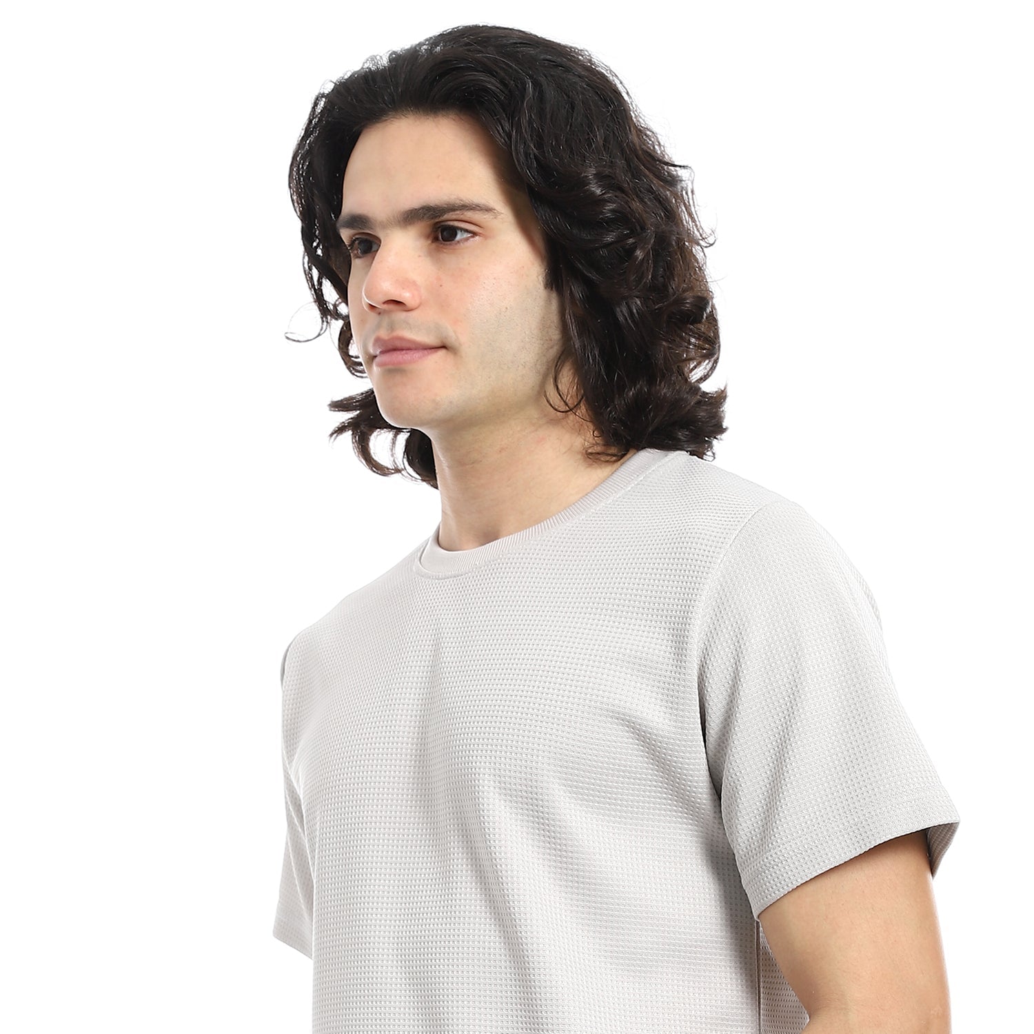 Pique Pattern Slip On T Shirt And Shorts Set