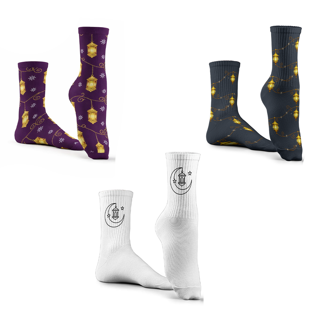 Golden Nights Socks Set Of 3