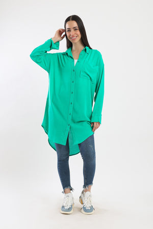 Asymmetrical Shirt Dress - Clue Wear