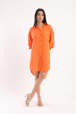Asymmetrical Shirt Dress - Clue Wear
