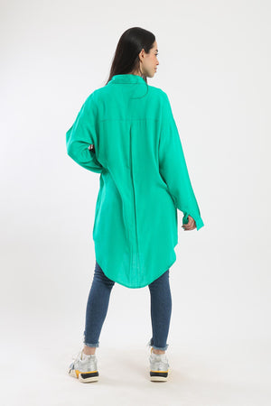 Asymmetrical Shirt Dress - Clue Wear