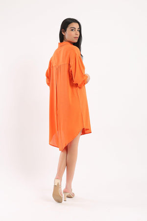 Asymmetrical Shirt Dress - Clue Wear