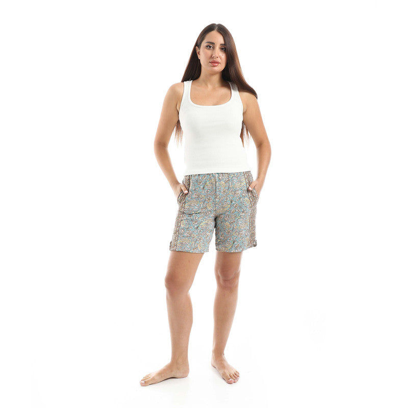 Jamila Set Tank Top & Cut Derby Shorts – Off White