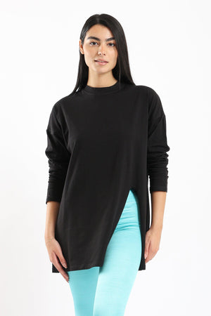 Basic Top With Front Slit - Clue Wear