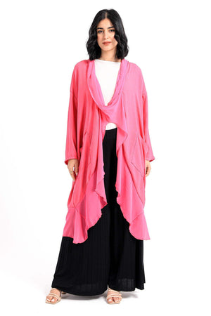 Black Pleated Wide Leg Pants - Carina - كارينا