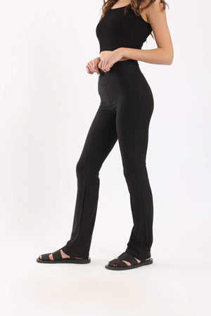 Black Regular Fit Pants - Carina - كارينا