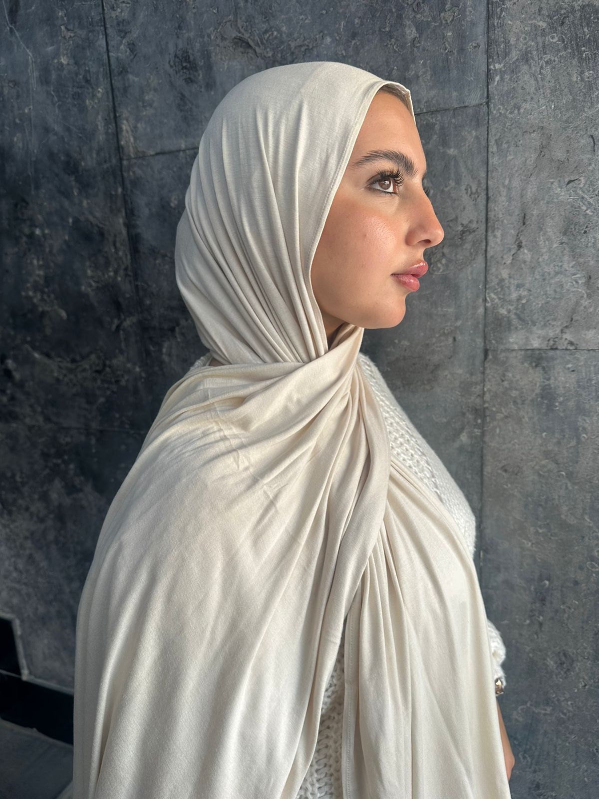 Cotton Lycra Plain Hijab – Nude Pink