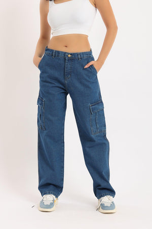 Cargo Loose Jeans Pants - Clue Wear