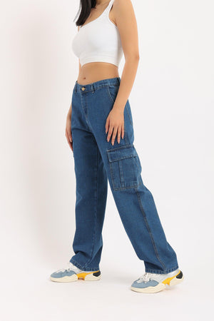 Cargo Loose Jeans Pants - Clue Wear