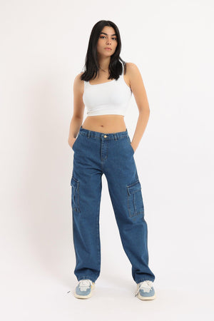 Cargo Loose Jeans Pants - Clue Wear