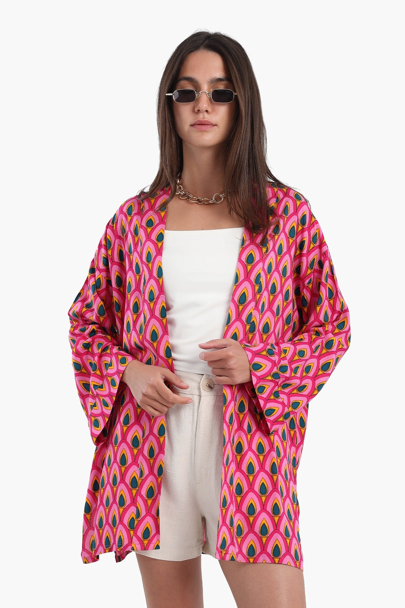Peacock Pattern Kimono
