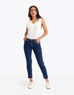 Casual regular waist Jeans pants - Carina - كارينا