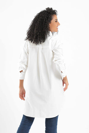 Collared High Low Shirt - Carina - كارينا