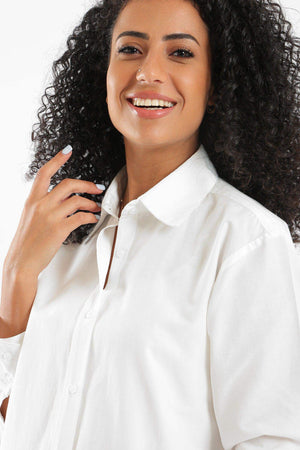 Collared High Low Shirt - Carina - كارينا