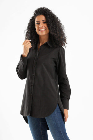 Collared High Low Shirt - Carina - كارينا