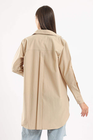 Collared High Low Shirt - Carina - كارينا
