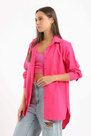 Collared High Low Shirt - Carina - كارينا