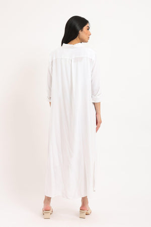 Collared Maxi Shirt Dress - Clue Wear