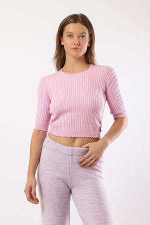 Cropped Ribbed Pullover - Carina - كارينا