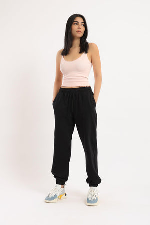 Cuffed High Waist Joggers - Clue Wear