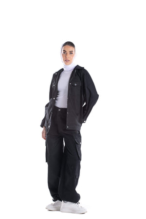 Drawstring Cuffs Parachute Pants - Carina - كارينا