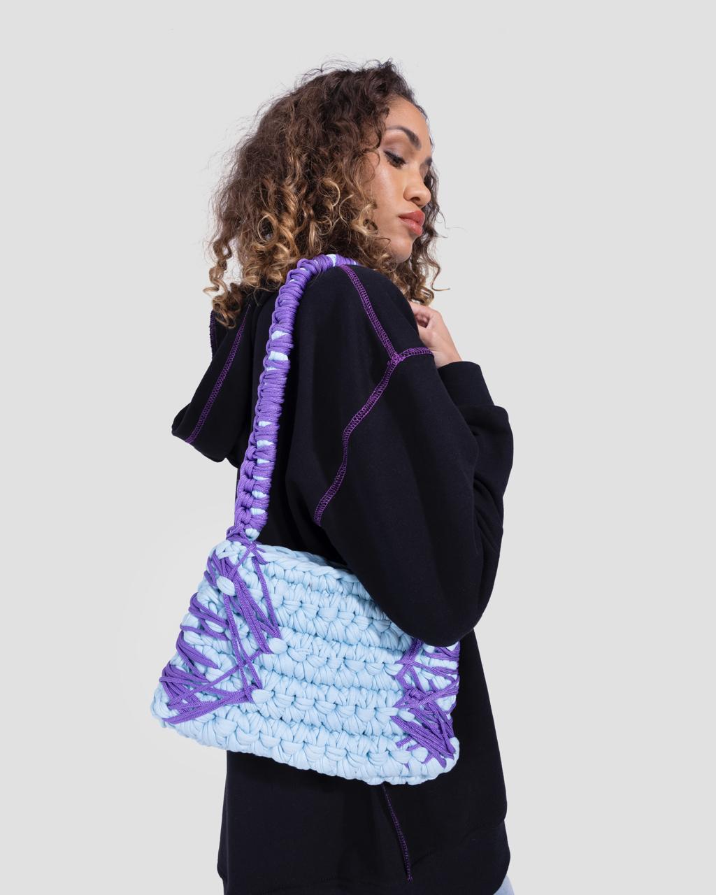 Crochet Gradient Shoulder Bag - Multicolor