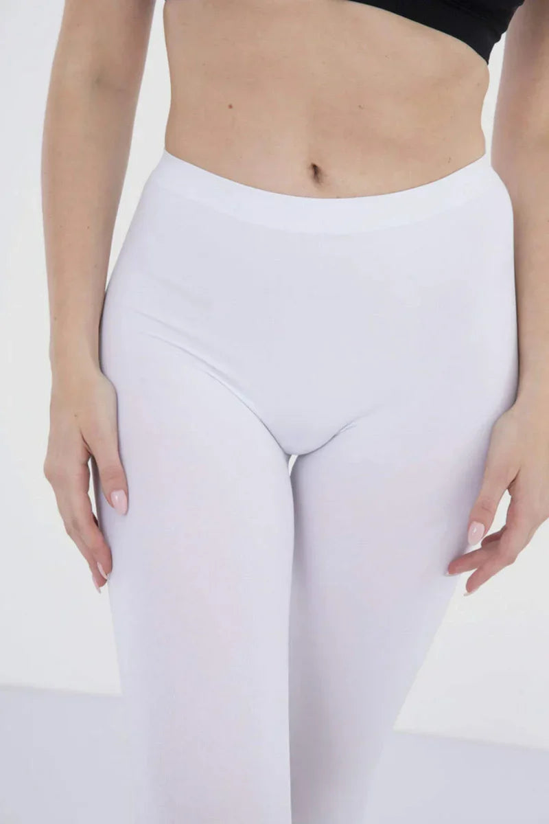 Slim Capri Leggings - White