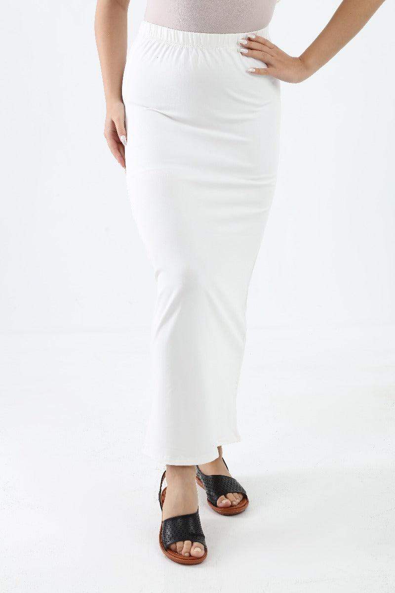 Elastic Waist Solid Maxi Skirt - Carina - كارينا