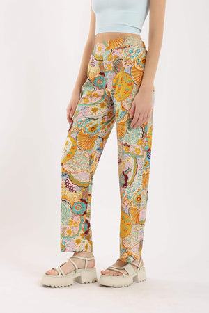 Flowery Print Pants - Carina - كارينا