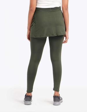 Foldover Ruched Skirted Leggings - Carina - كارينا