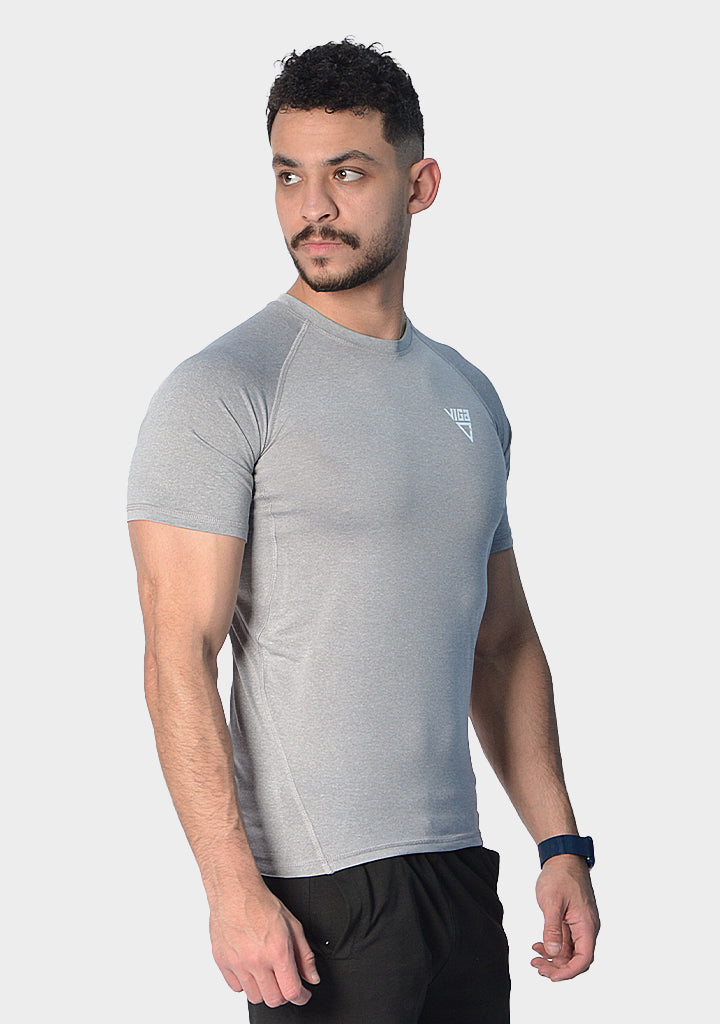Dry Fit Compression Sports T-Shirt – Grey