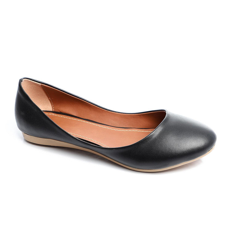 Solid Lightweight Ballet Flat – Black (1152)